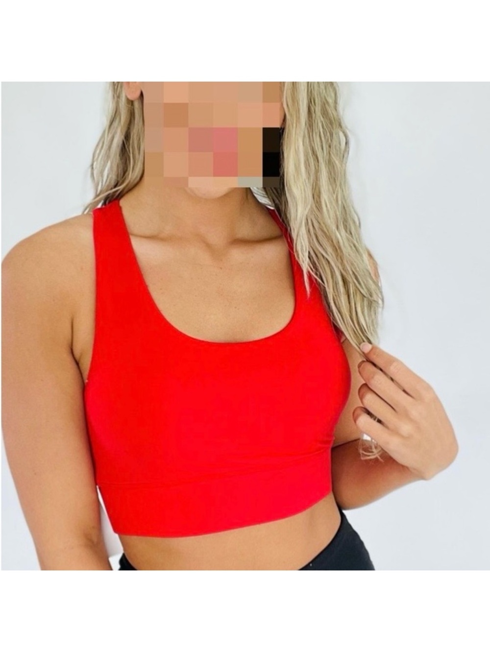 Zenana Outfitters Bright Red Scoop Sports Bralette